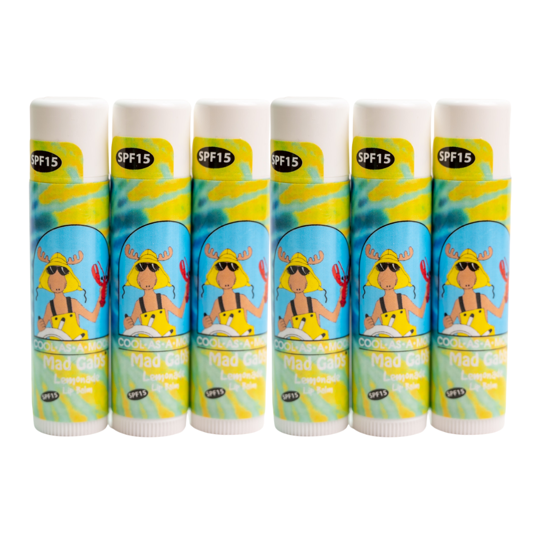 Lobster Lemonade SPF 15 Lip Balm 3pk (Cool As A Moose & Mad Gab's Coll