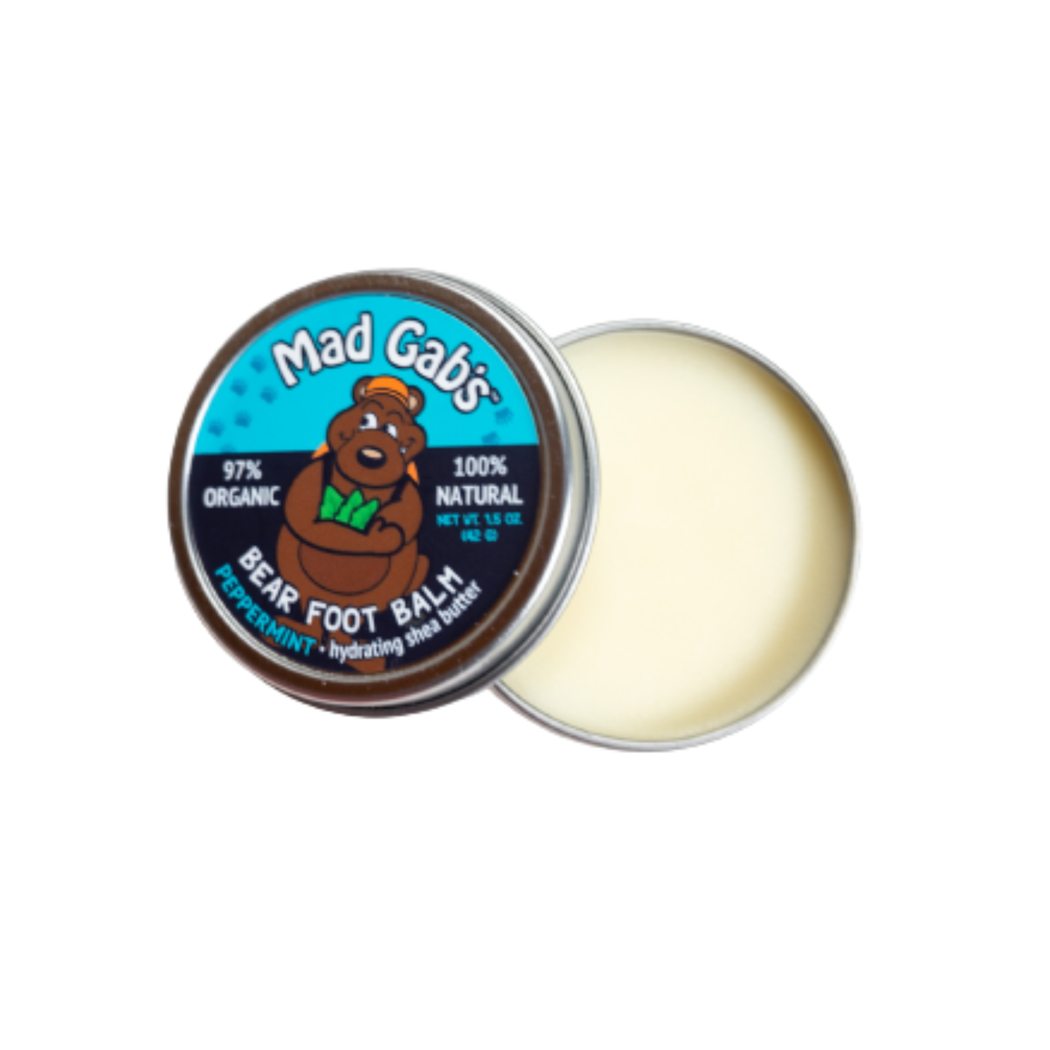 Mad Gab's Organic and Natural Peppermint Bear Foot Balm for Dry